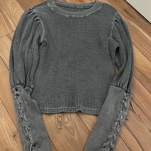 Free people waffle knit shirt